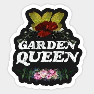 Garden Queen Gardening Woman Flowers Collage Sticker